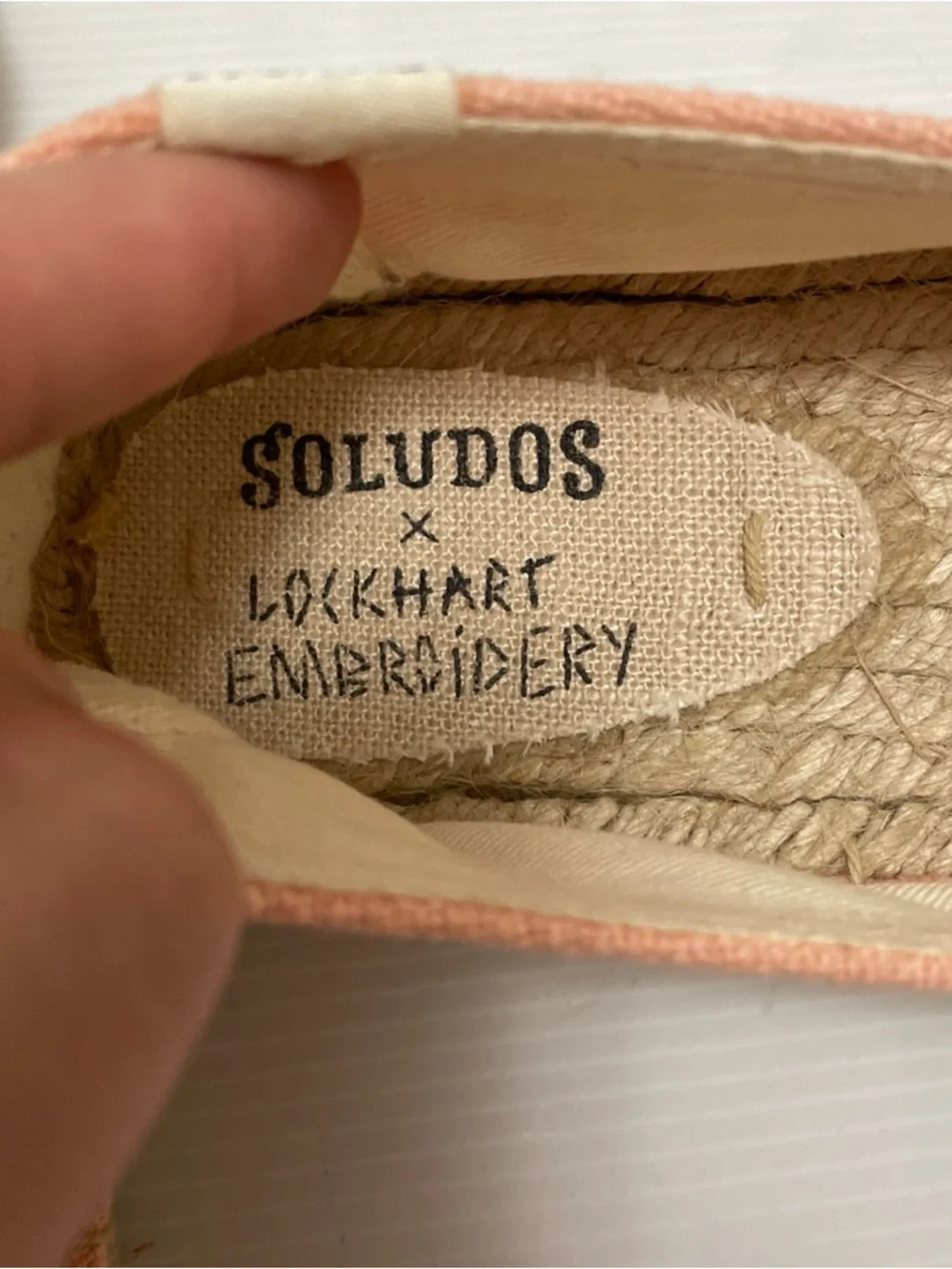 Soludos X Lockhart Embroidery Coral Aloha Platform Espadrilles Size 10